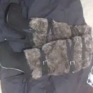 Faux fur boots